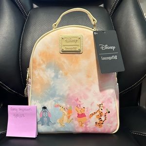 Winnie the Pooh and Friends Pastel Tie-Dye Loungefly Backpack